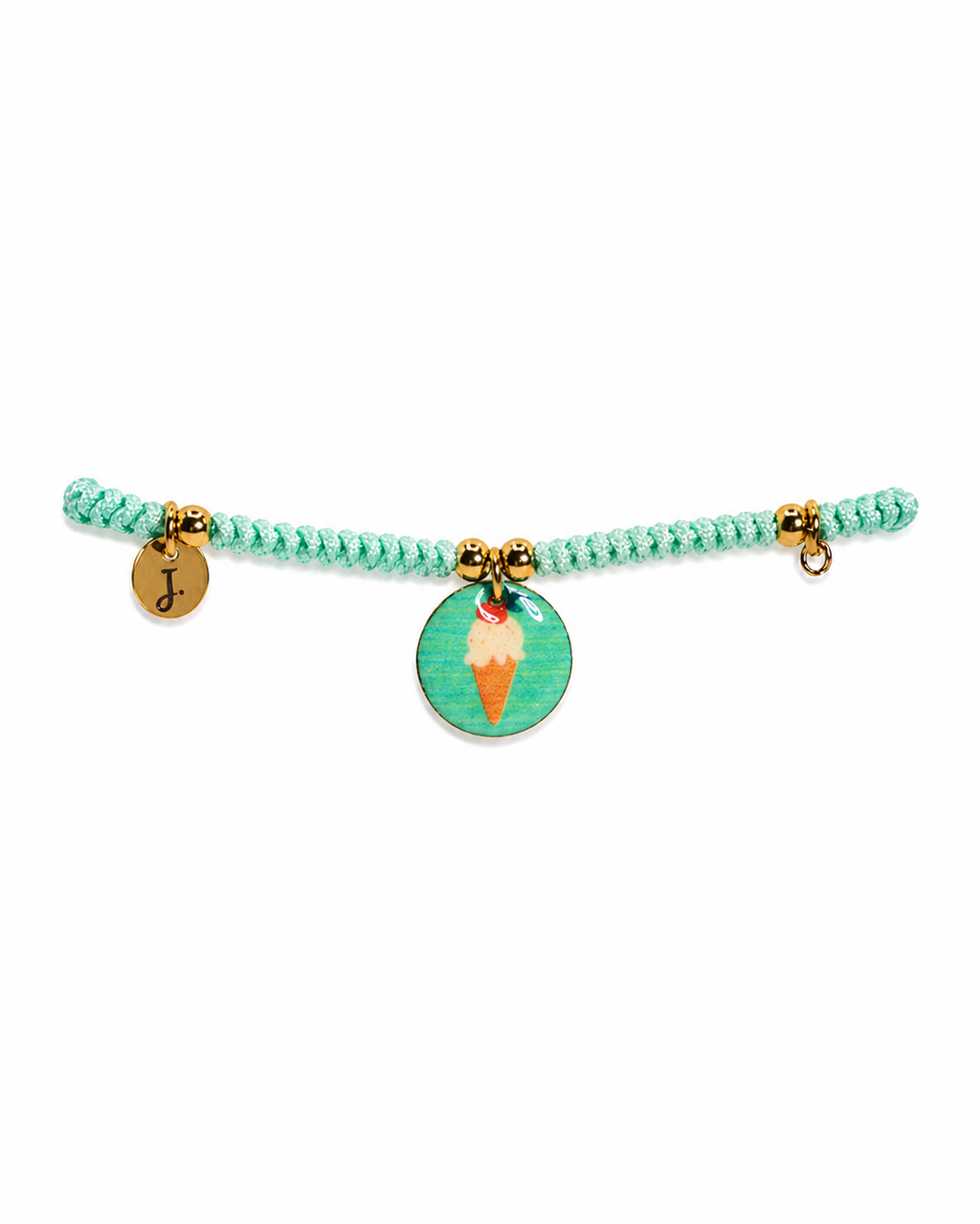 Bracciale Cordino verde acqua