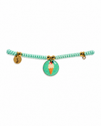 Bracciale Cordino verde acqua