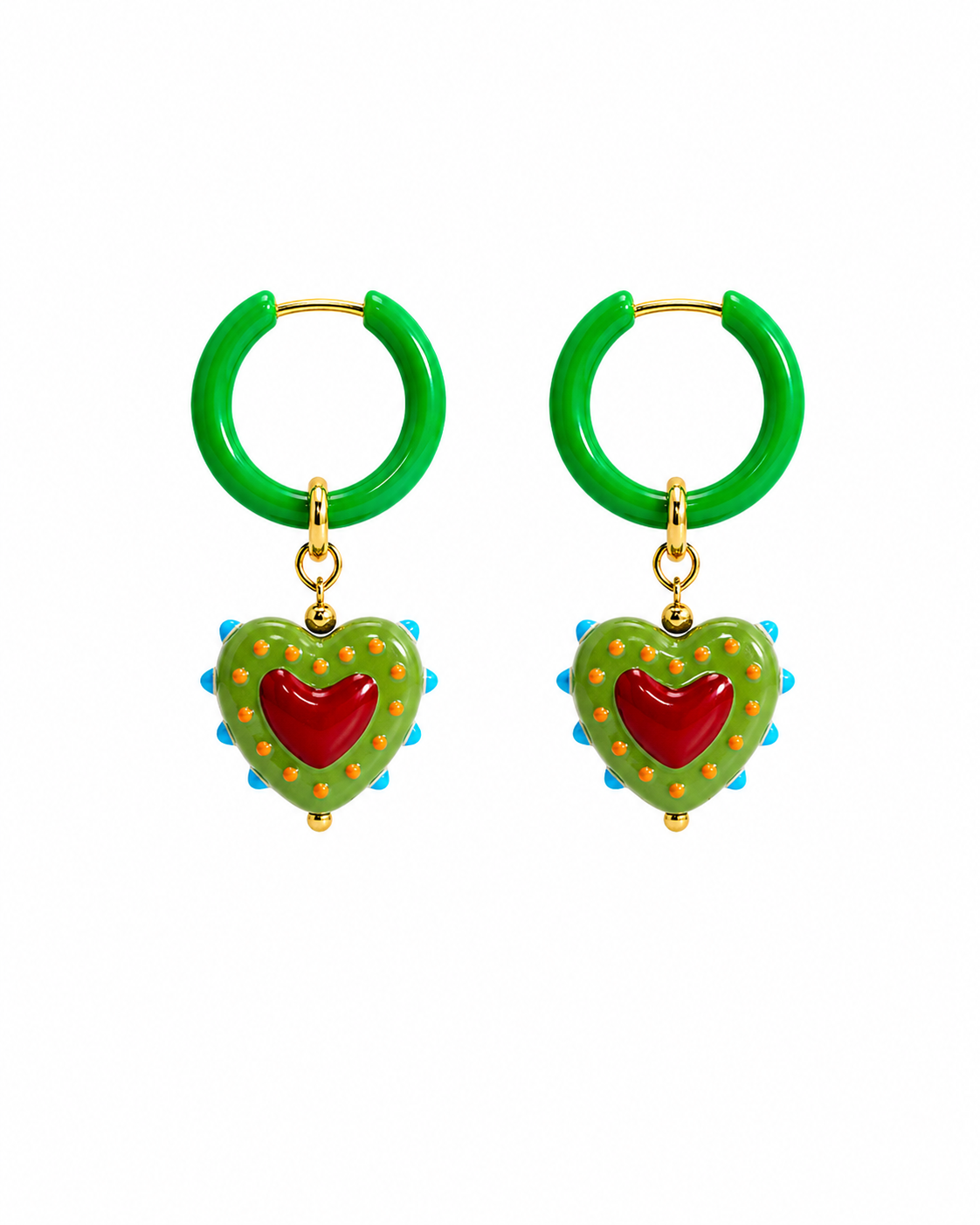 Orecchini Rio Cuore Verde – Tropical Mood