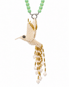 Collana Caraibi - Colibrì Perla Gold