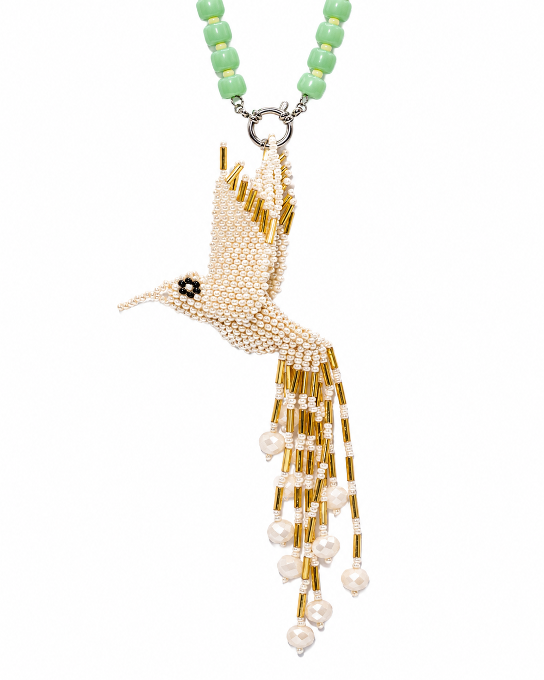 Collana Caraibi - Colibrì Perla Gold