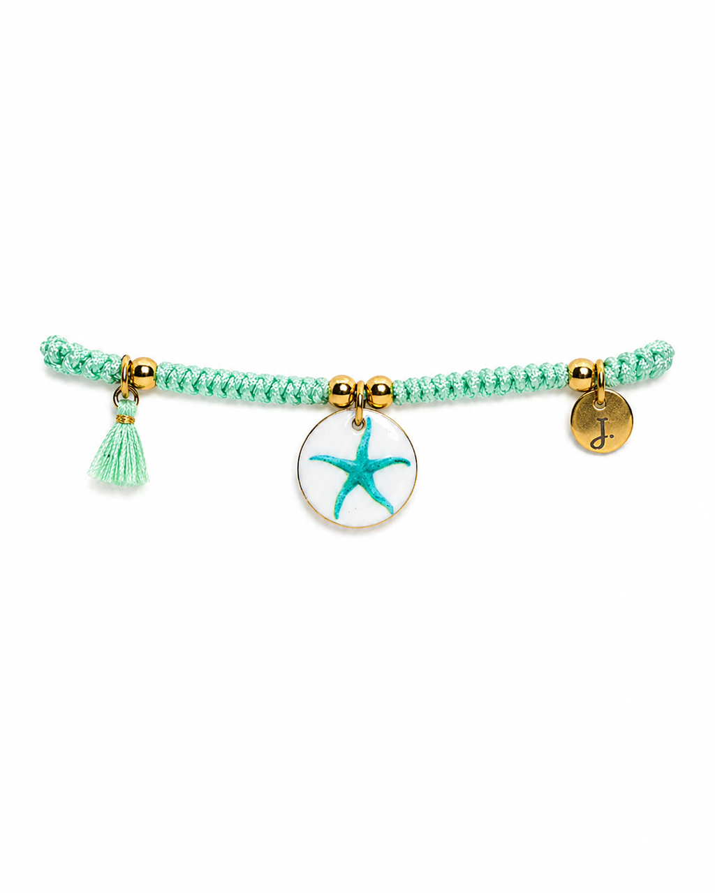 Bracciale Cordino verde acqua