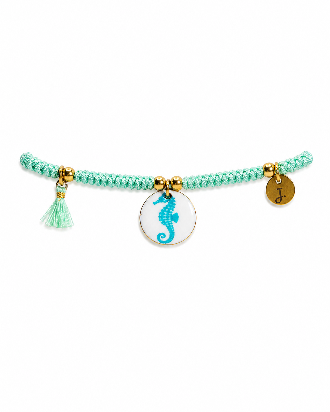 Bracciale Cordino verde acqua