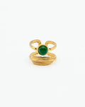 Anello - Piuma e pietra