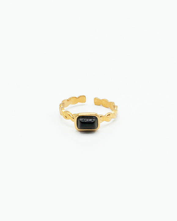 Anello - Black Cube gold