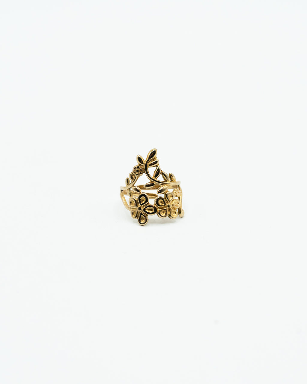 Anello - Rami e fiori oro