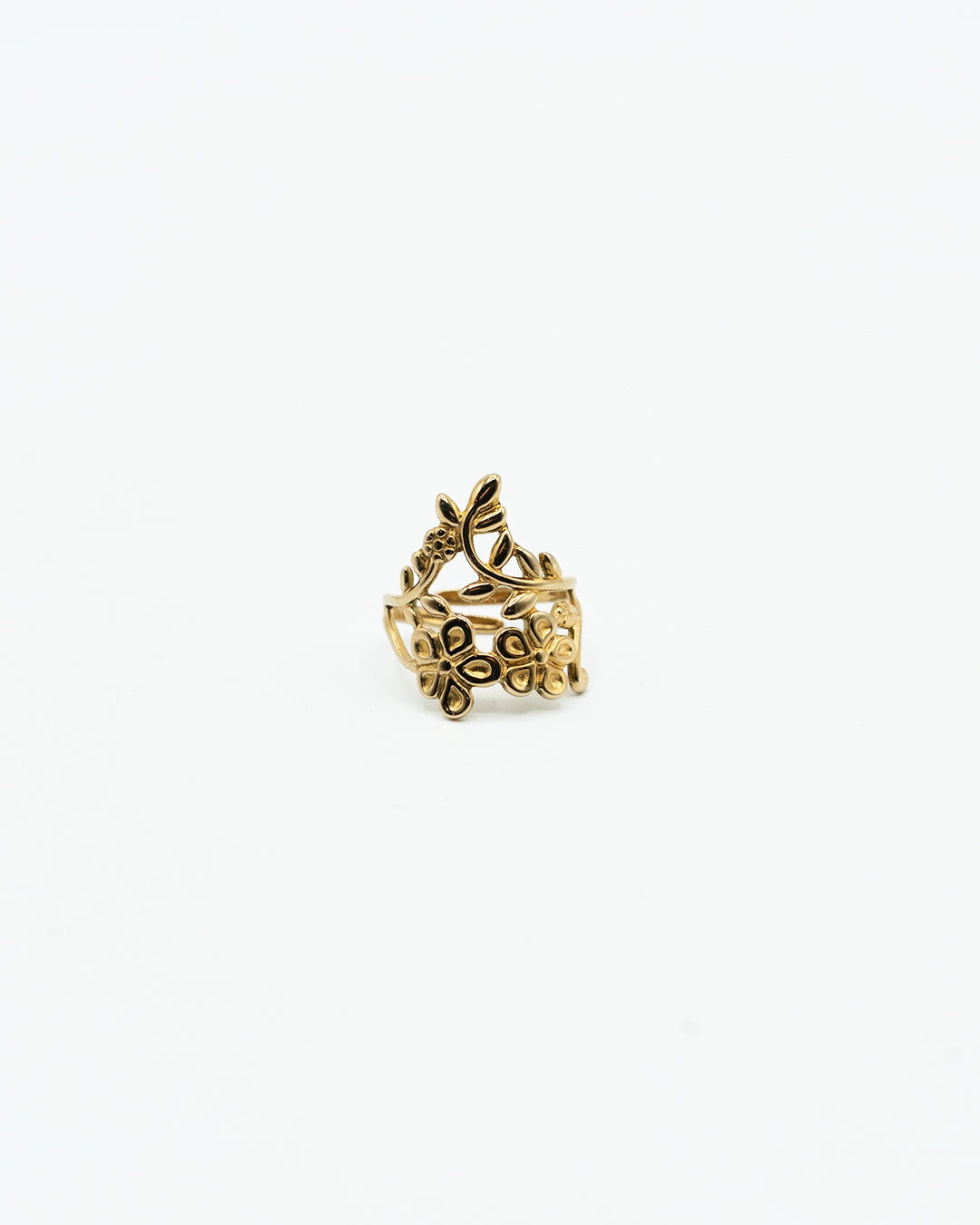 Anello - Rami e fiori oro