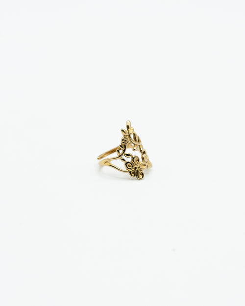 Anello - Rami e fiori oro