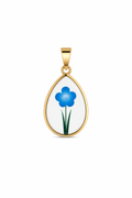 Charm Fiore Azzurro – Ciondolo Goccia