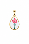 Charm Petalo Rosa – Ciondolo Goccia