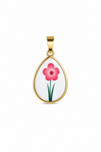 Charm piastrina fiore