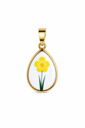 Charm Fiore Giallo – Ciondolo Goccia