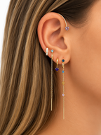 Ear cuff pendente con cristalli - Modello 1