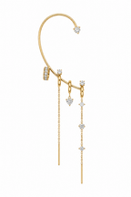 Ear cuff pendente con cristalli - Modello 3