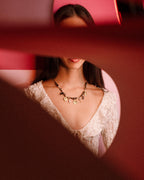 Collana - Lady pietre nere e ciondoli