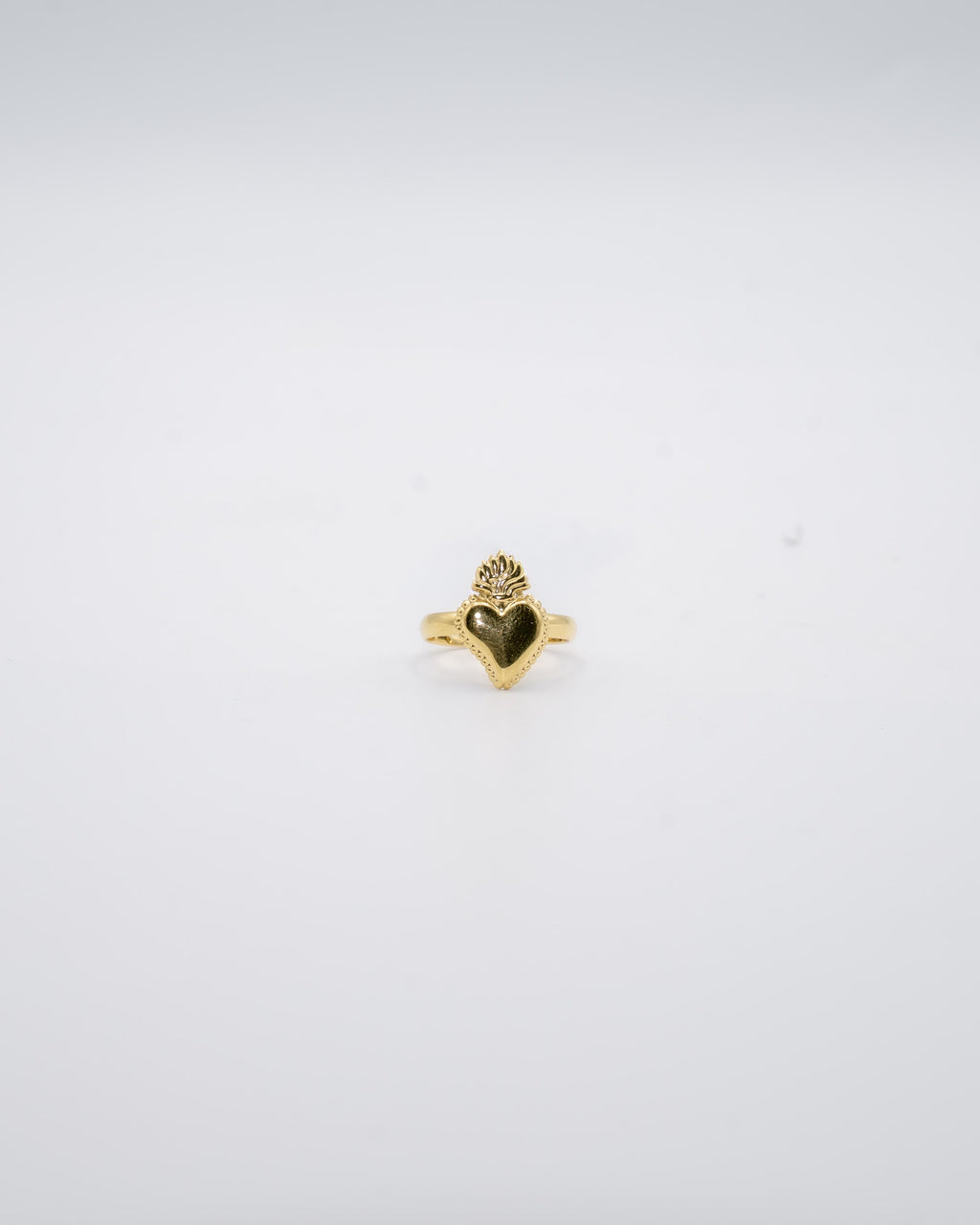 Anello - Cuore sacro oro