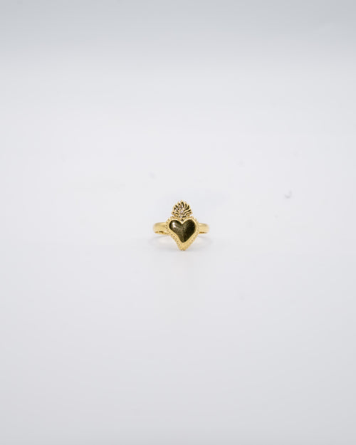 Anello - Cuore sacro oro