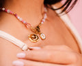 Collana - Haribo pietre rosa due ciondoli