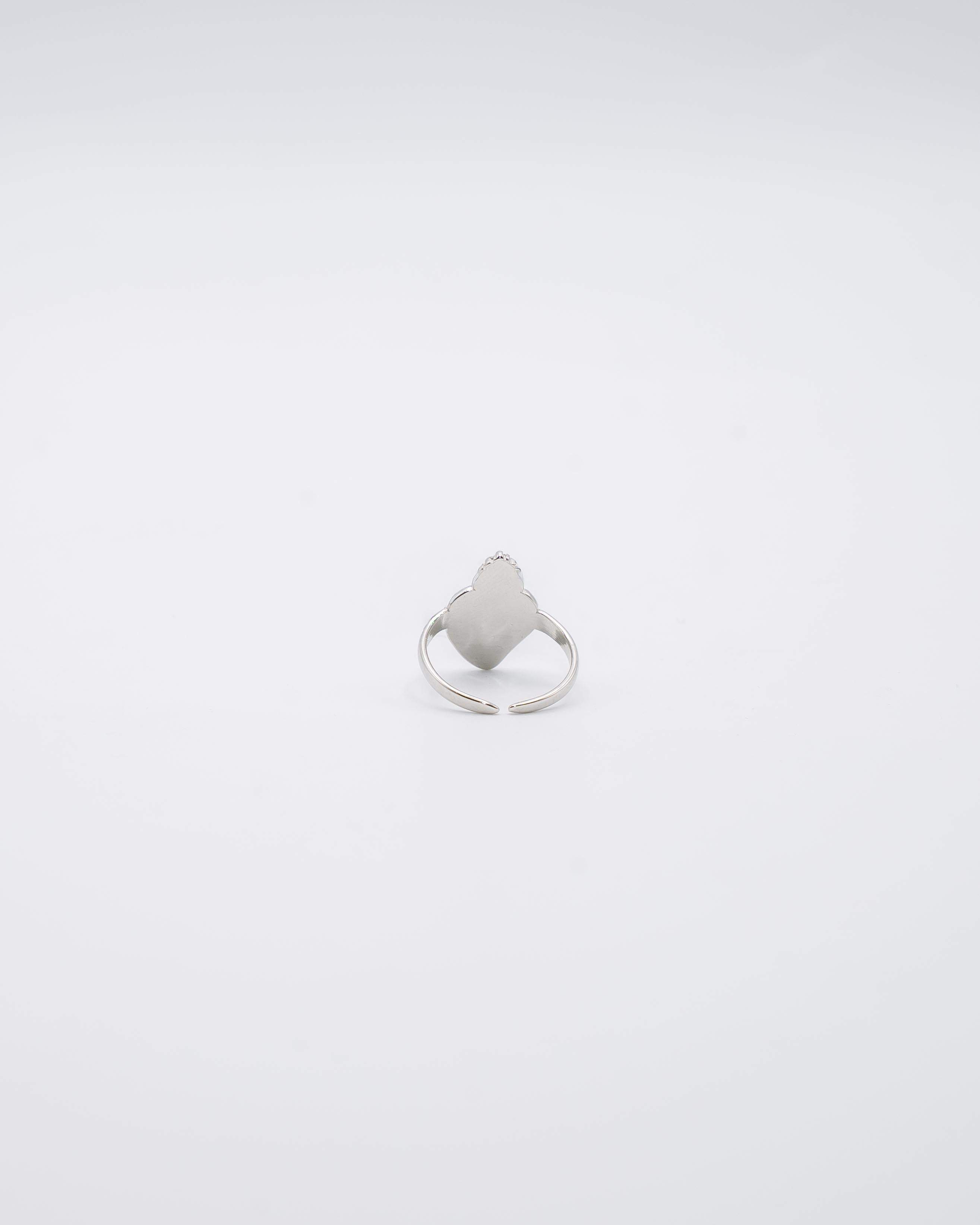 Anello - Cuore sacro argento