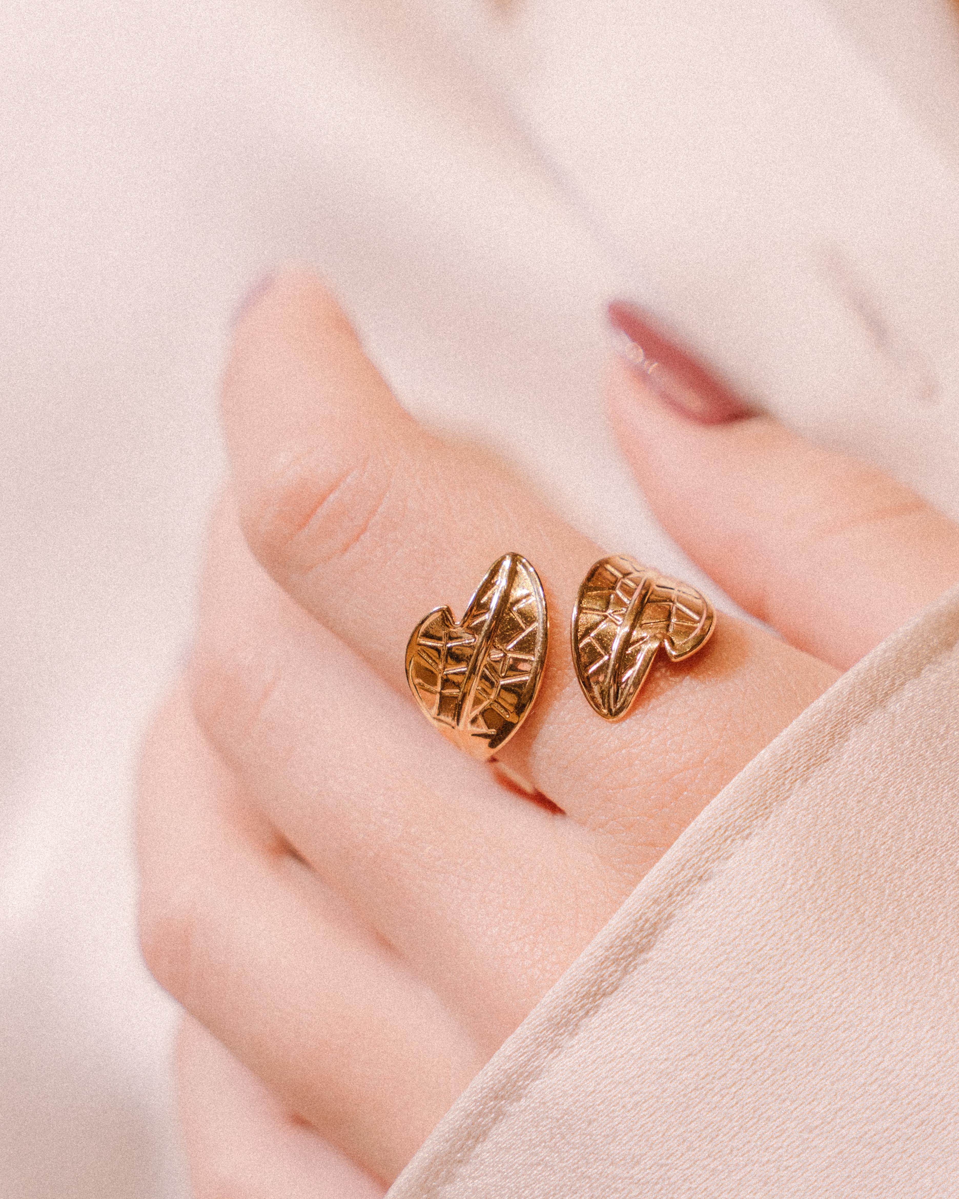 Anello - Foglie oro