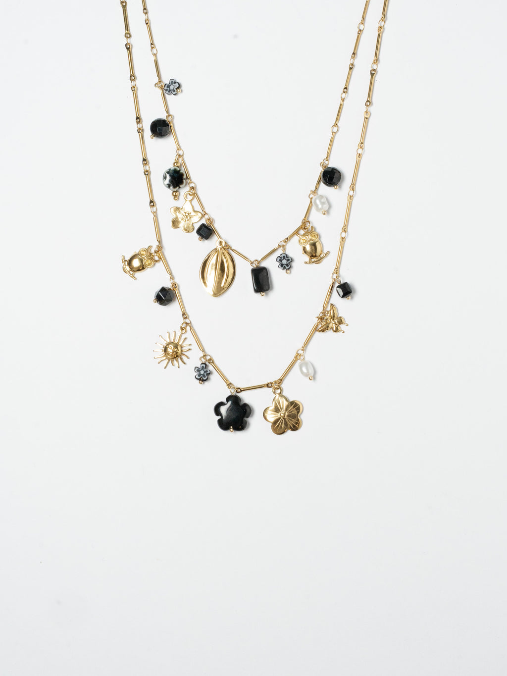 Collana doppio giro charm