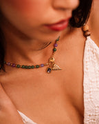 Collana - Haribo pietra verde e cuore charm