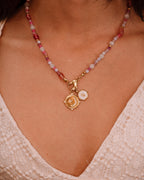 Collana - Haribo pietre rosa due ciondoli