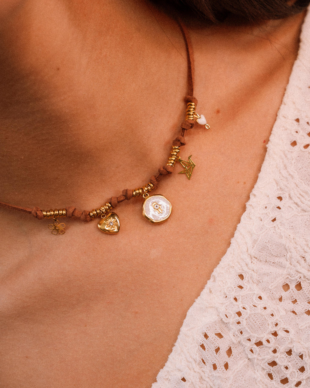 Collanina Texana - "Talismano bianco"