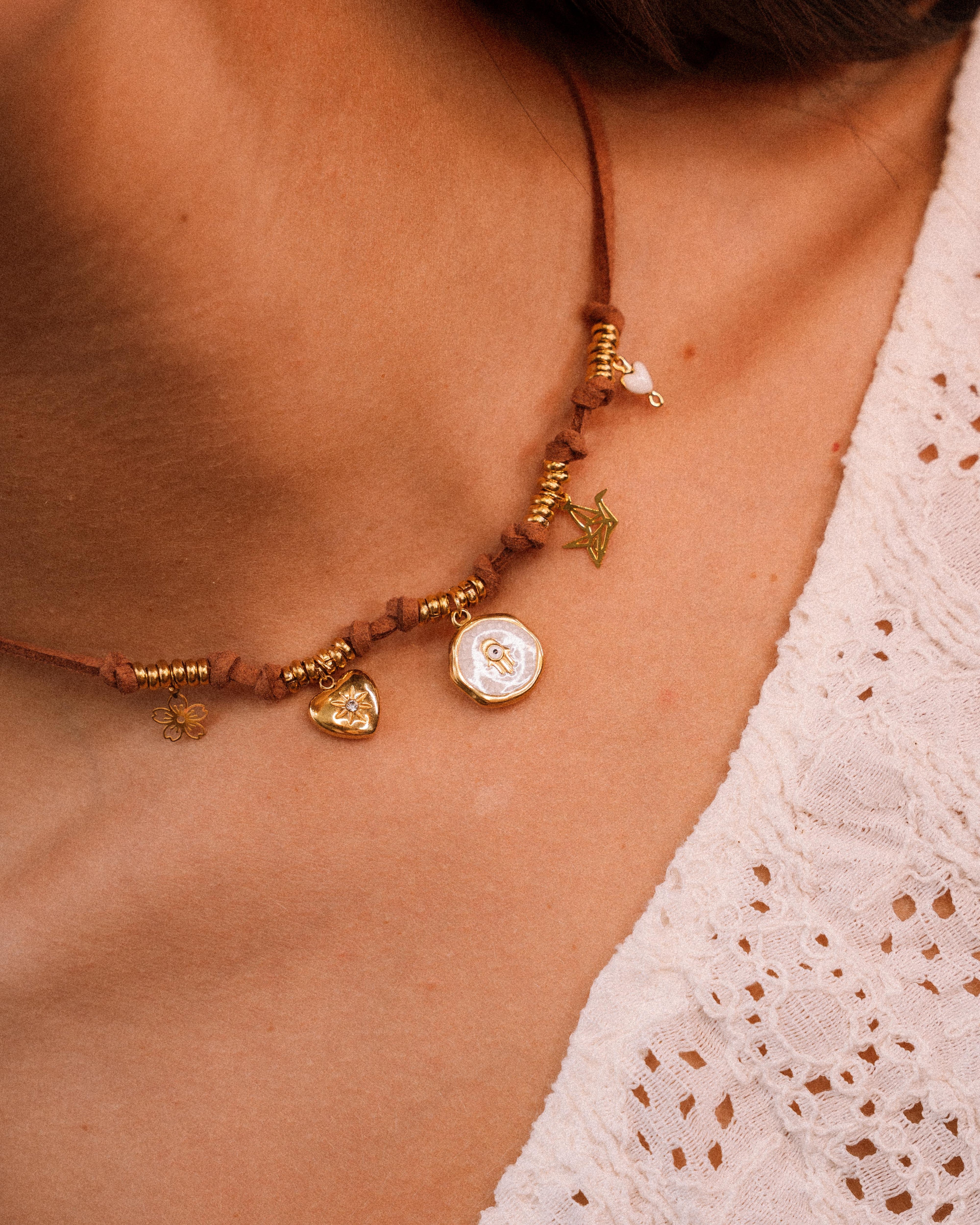 Collanina Texana - "Talismano bianco"