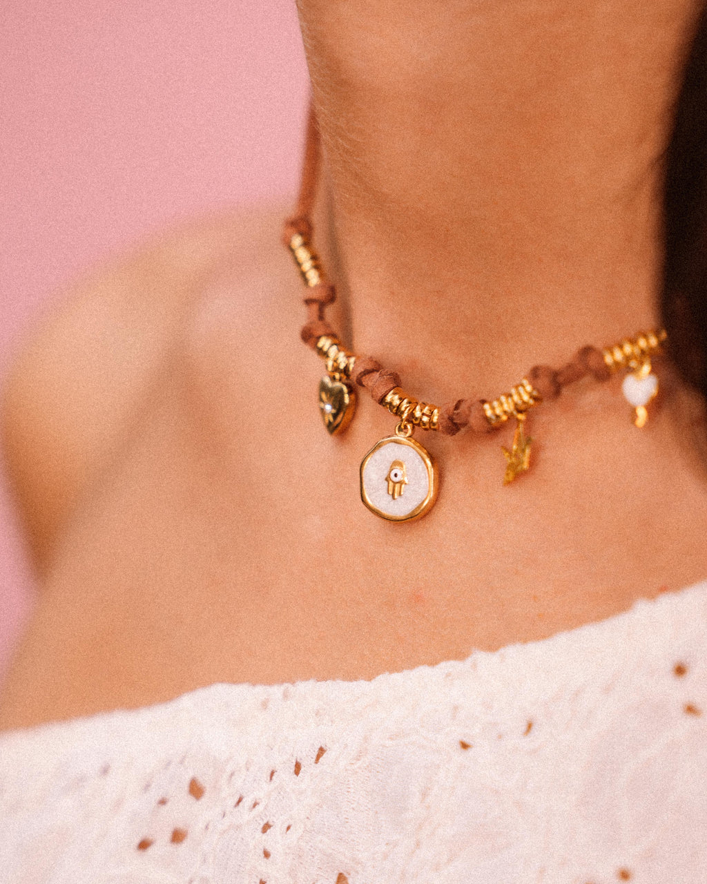 Collanina Texana - "Talismano bianco"